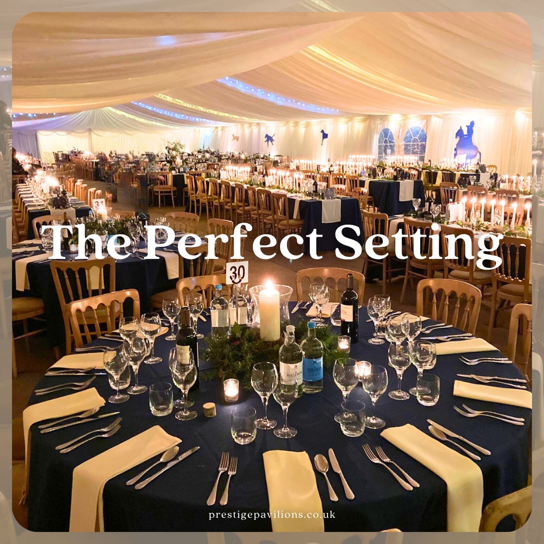 An atmosphere defined by candlelight, refined styling, and timeless sophistication. Prestige Pavilions creates spaces where elegance meets celebration, crafting unforgettable moments that reflect your vision and style.

Create your dream celebration with Prestige Pavilions, where every detail tells a story.

#LuxuryWedding #PrestigePavilions #WeddingStyling #BespokeMarquee #WeddingInspiration #LuxuryEvent